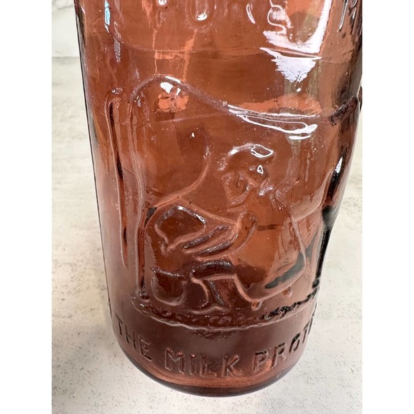 ABSOLUTELY Pure, Milk Purple Glass Bottle Milk the Milk Protector Decanter - Picture 9 of 10